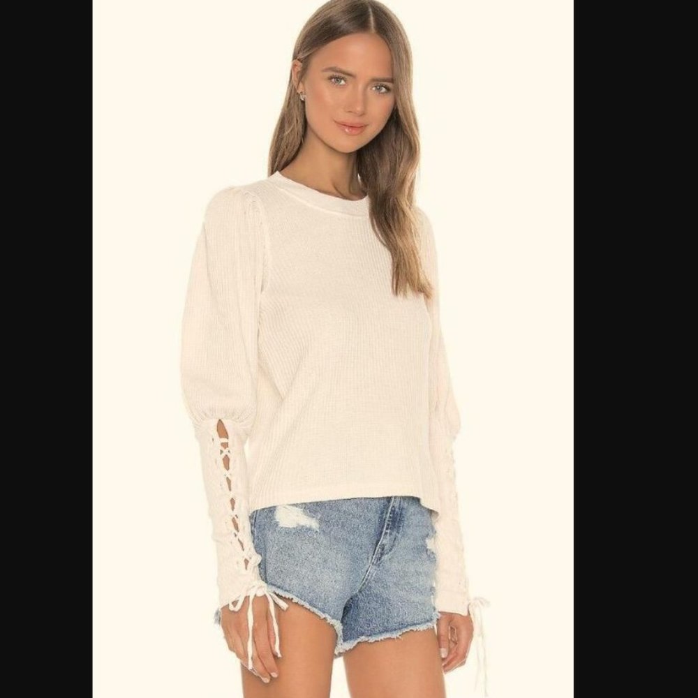 Free People FP One Tasha Thermal in Ivory